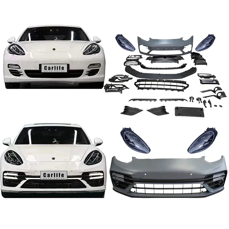 

Car Bumpers Body Kit For Panamera 970 2008-2016 Year Upgrade 971 Turbo S Include Headlights And Front Bumper Assembly