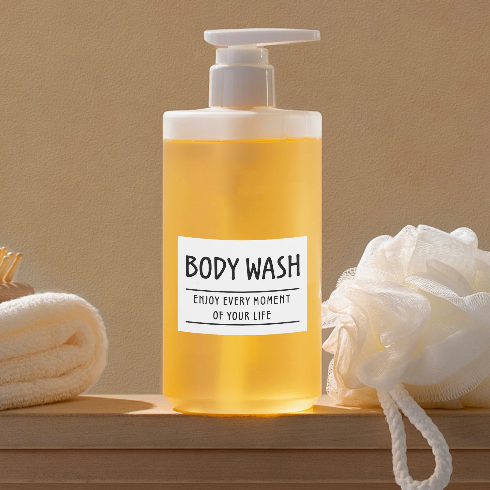 12Pcs Bathroom Labels Waterproof Adhesive Sticker for Glass Bottles Hand Soap Shampoo Conditioner Lotion Organization