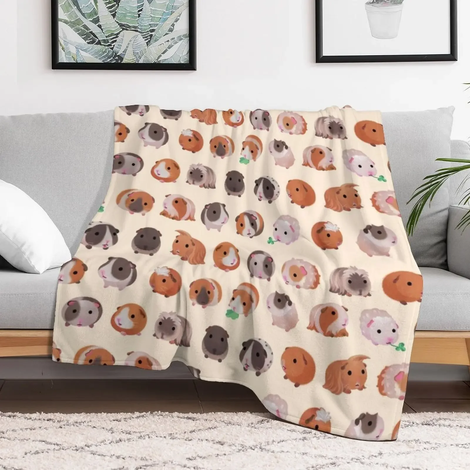 Guinea pig day - bright Throw Blanket Moving halloween Nap Blankets