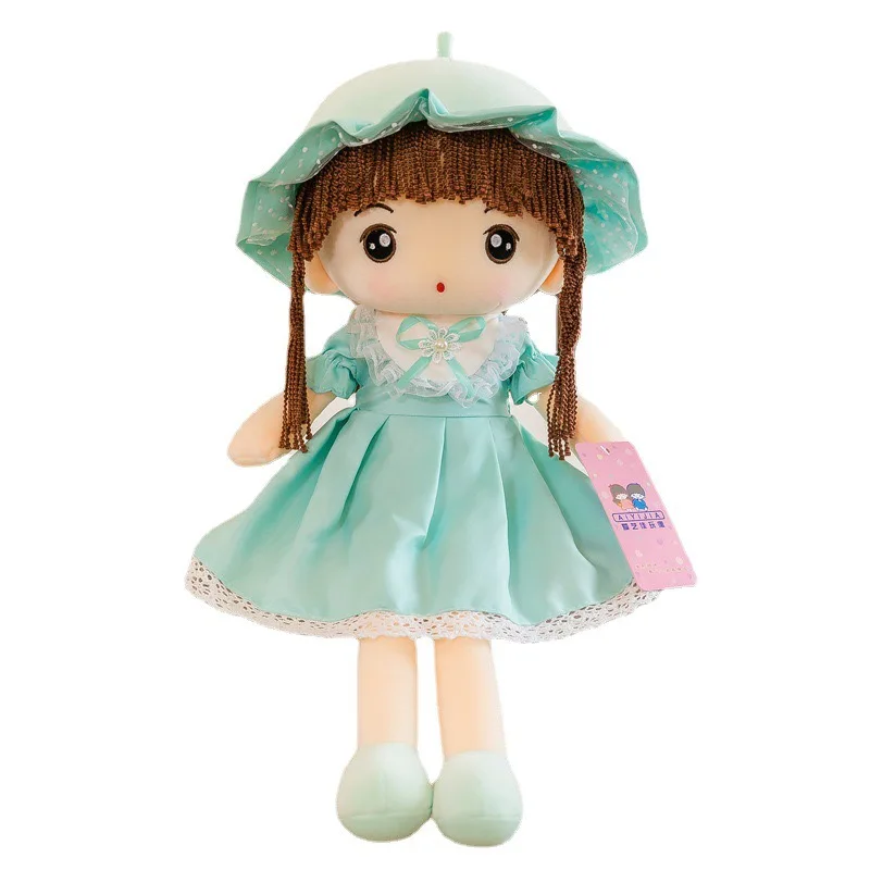 45CM Stuffed Plush Toy Girl's Kids Birthday Gift Cartoon Girl Doll Wedding Rag Doll Cute Plush Room Decoration Princess Doll