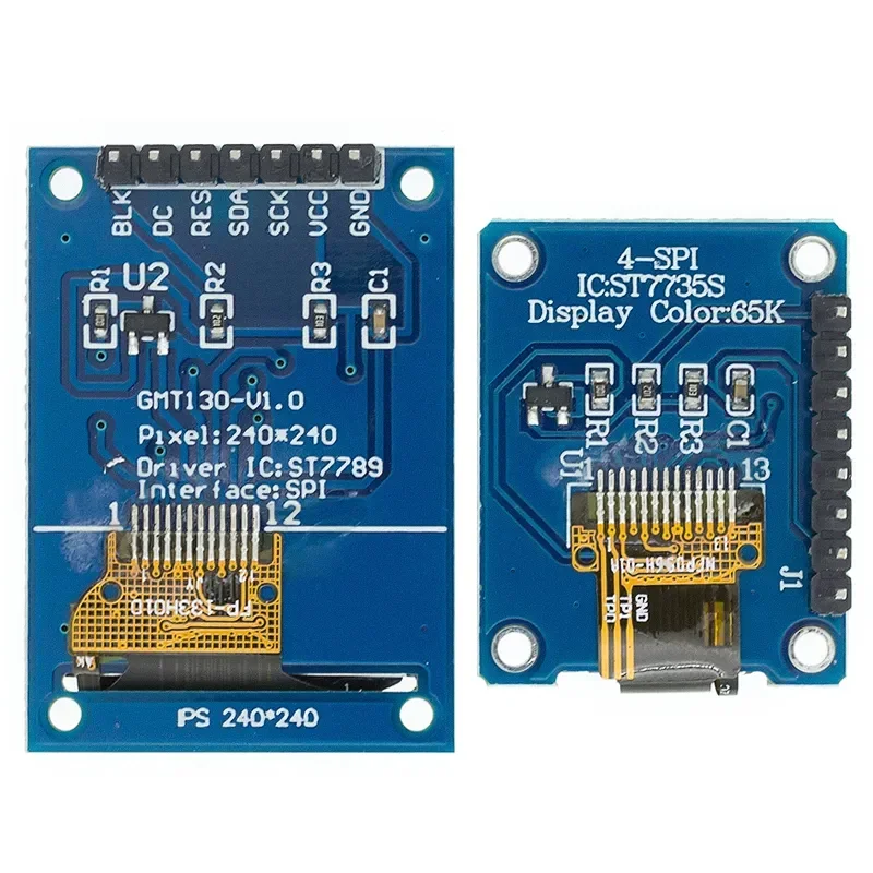 TFT Display 0.96 / 1.3 inch IPS 7P SPI HD 65K Full Color LCD Module ST7735 Drive IC 80*160 (Not OLED) For Arduino