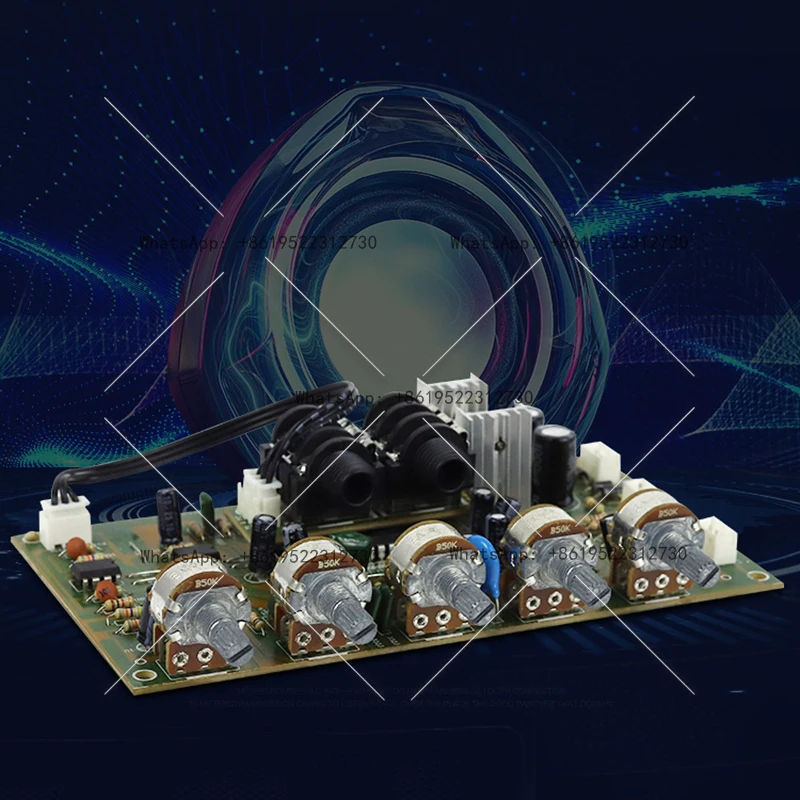 AC Dual 12VM65831 Microphone Board with 4558D Pre-Amplifier Beyond PT2399 Karaoke Board Mixer Board view 4