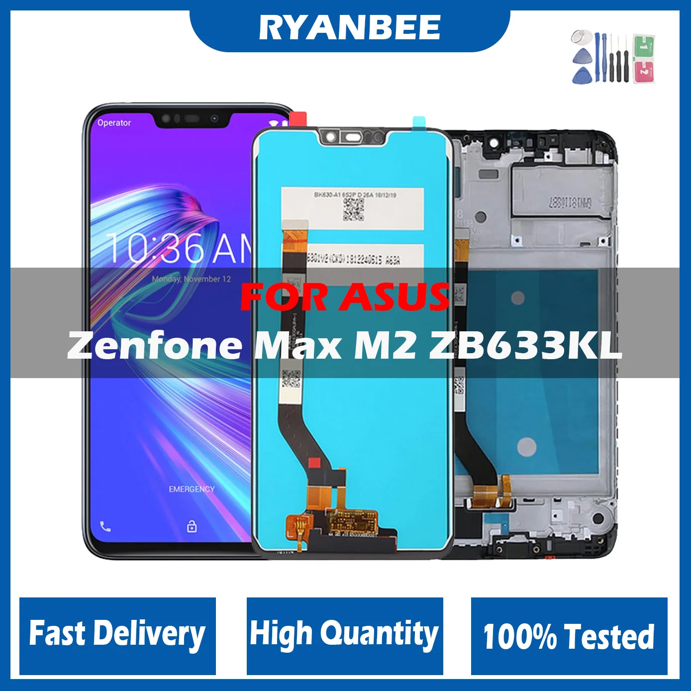 

Lcd For Asus Zenfone Max M2 ZB633KL LCD Display Screen+Touch Panel Digitizer For Asus ZB633KL ZB632KL Lcd X01AD With Frame