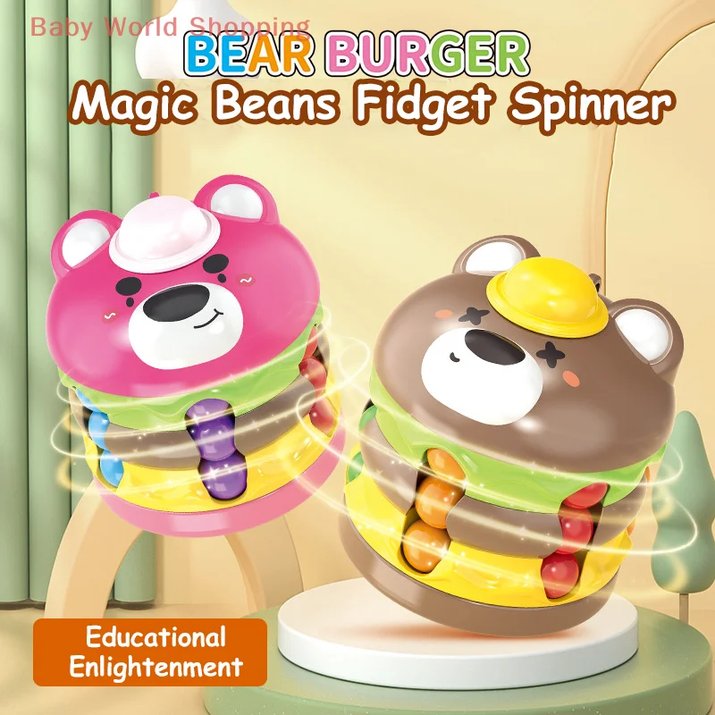 

Bear Burger Transformable Magic Beans Fidget Spinner - вращающиеся бусины, развивающая игрушка для детей