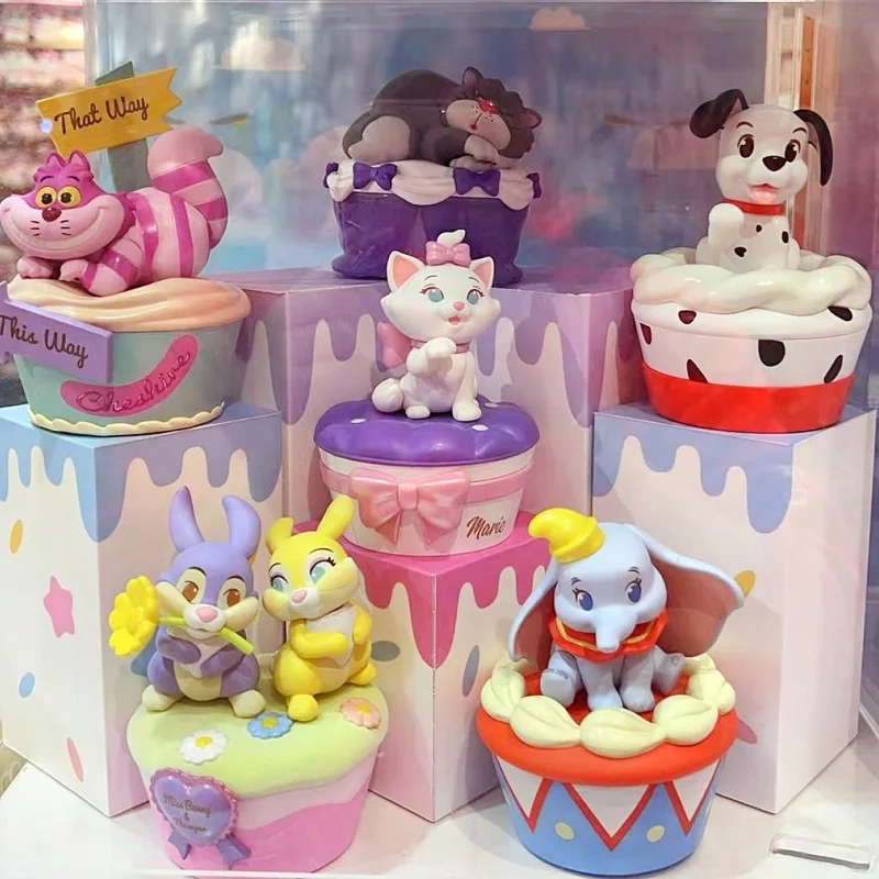 Disney Miniso Cake Storage Box Series Lucifer Dumbo Pongo Marie Bunny Thumper Anime Figure Model Desktop Collection Kawaii Gift