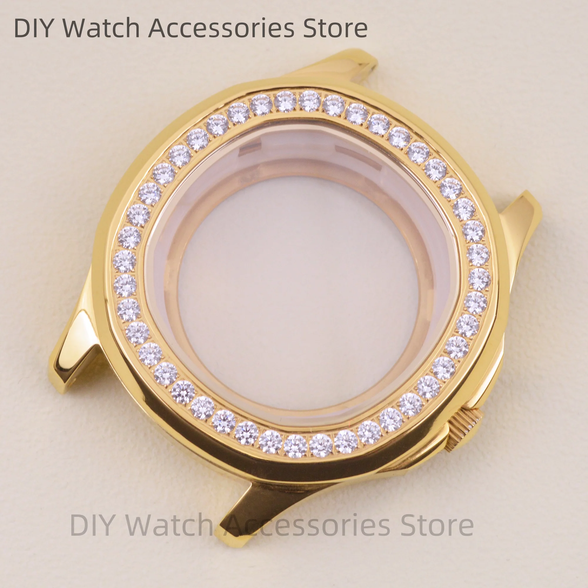 Корпус NH35 с бриллиантами, нержавеющая сталь, сапфировое стекло, 42 мм, 10 АТМ, водонепроницаемый корпус для часов NH35, механизм NH36 AQUANAUT Nautilus