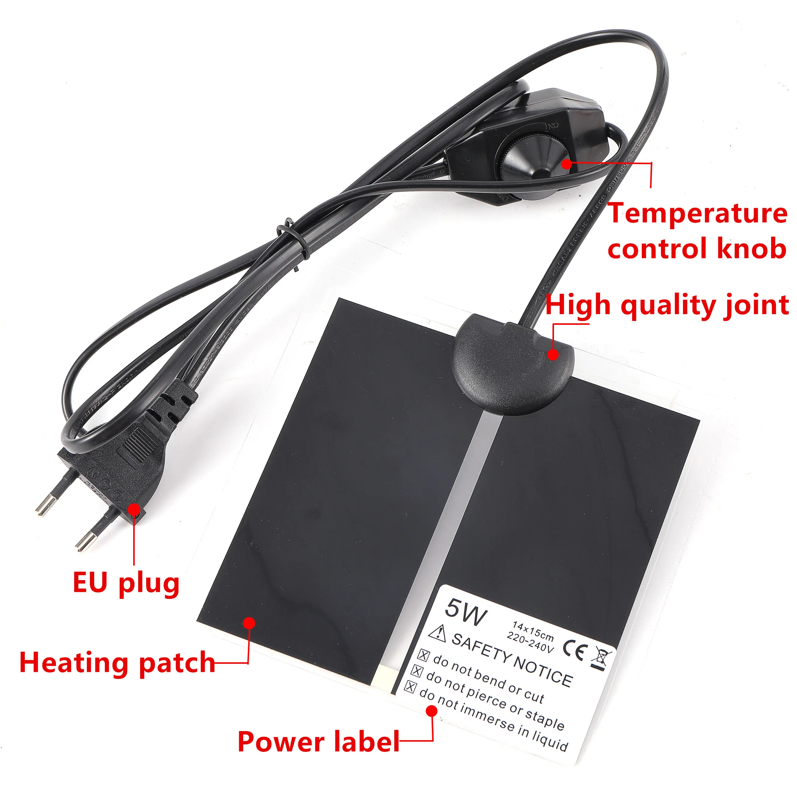 5-45W Reptile Heat Mat Plants Warmer Heating Pad with Temperature Control Indoor Garden Greenhouse Thermostat Waterproof Heater