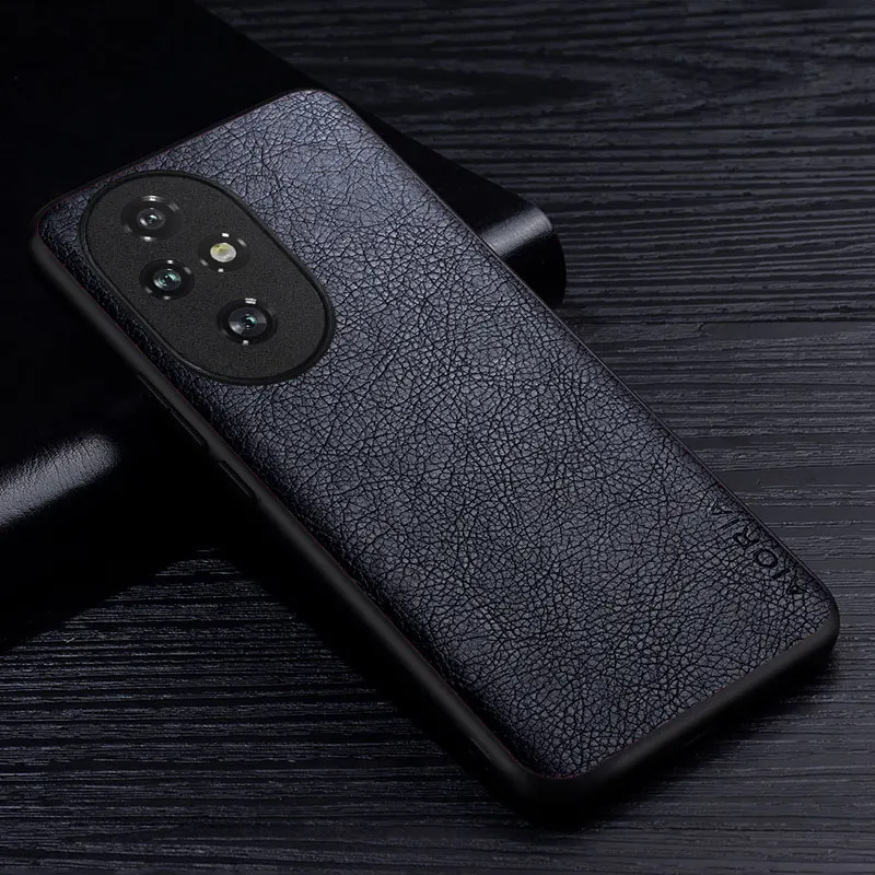 Leather Case For Honor 200 Pro Lite Luxury Business Style Retro Litchi Pattern Soft TPU Hard PU Cover for Honor 200 Pro case