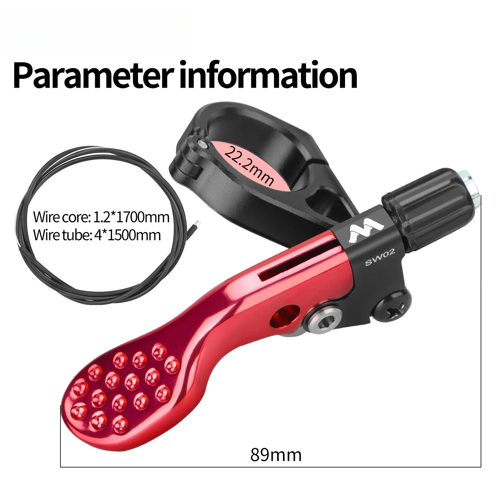 

Переключатель подъема подседельного штыря MTB с проводным управлением и кабелем для руля 22,2 мм, контроллер подседельного штыря из алюминиевого сплава для шоссейного велосипеда