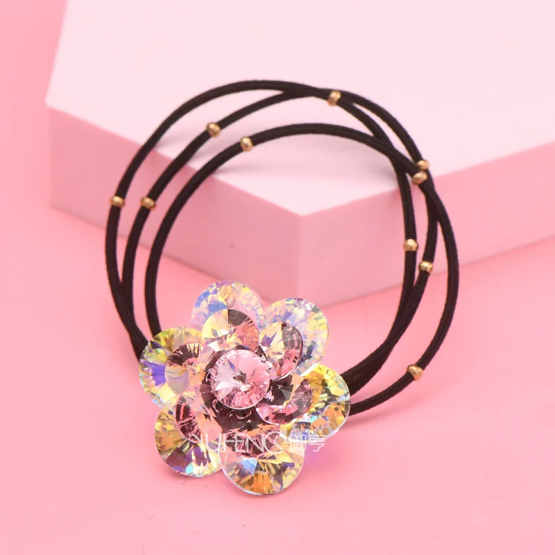 

"Shi" flower crystal rope hair rope hair circle Austrian crystals