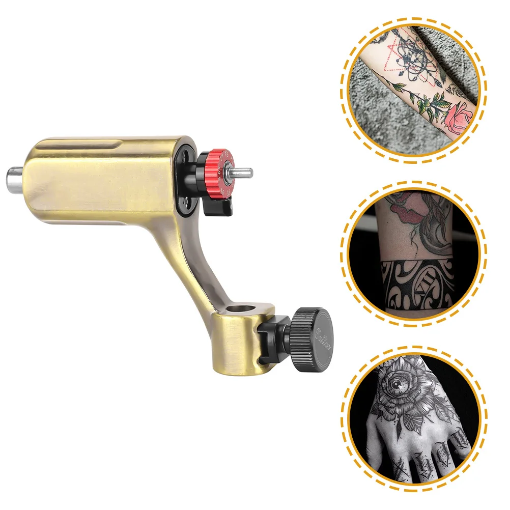 

1pc Tattoos Machine Zinc Alloy Rotary Motor Manual Adjust Supplies Equipment For Tattooing Artist Learner Home Use