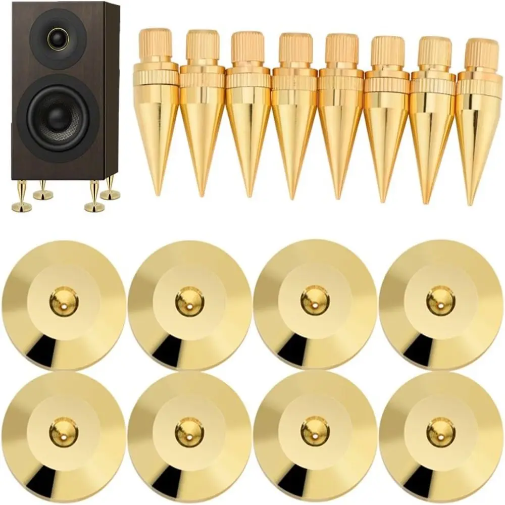 Isolation Stand Copper Speaker Spikes M6*36 Gold Black Copper Isolation Stand Base Pad Feet DVD Player