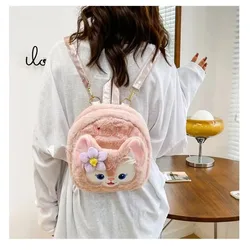 Disney Lina Bell Cartoon Comic Plush Backpack Cute Mini Girl Heart Backpack Fashion Lolita Cute Kawaii Children Plush Backpack