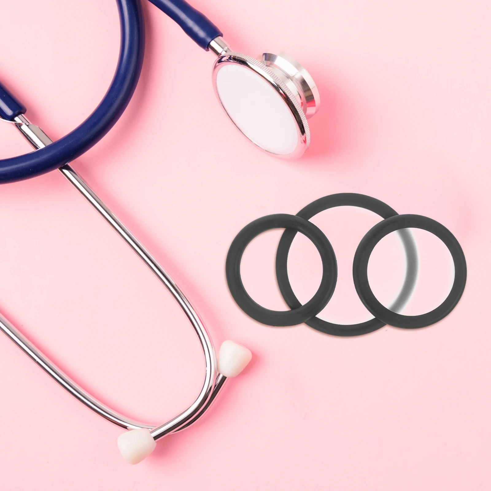 

3pcs Stethoscope Diaphragm High Sensitivity Frequency Conversion Replacement Parts Portable PE Material Large Membrane
