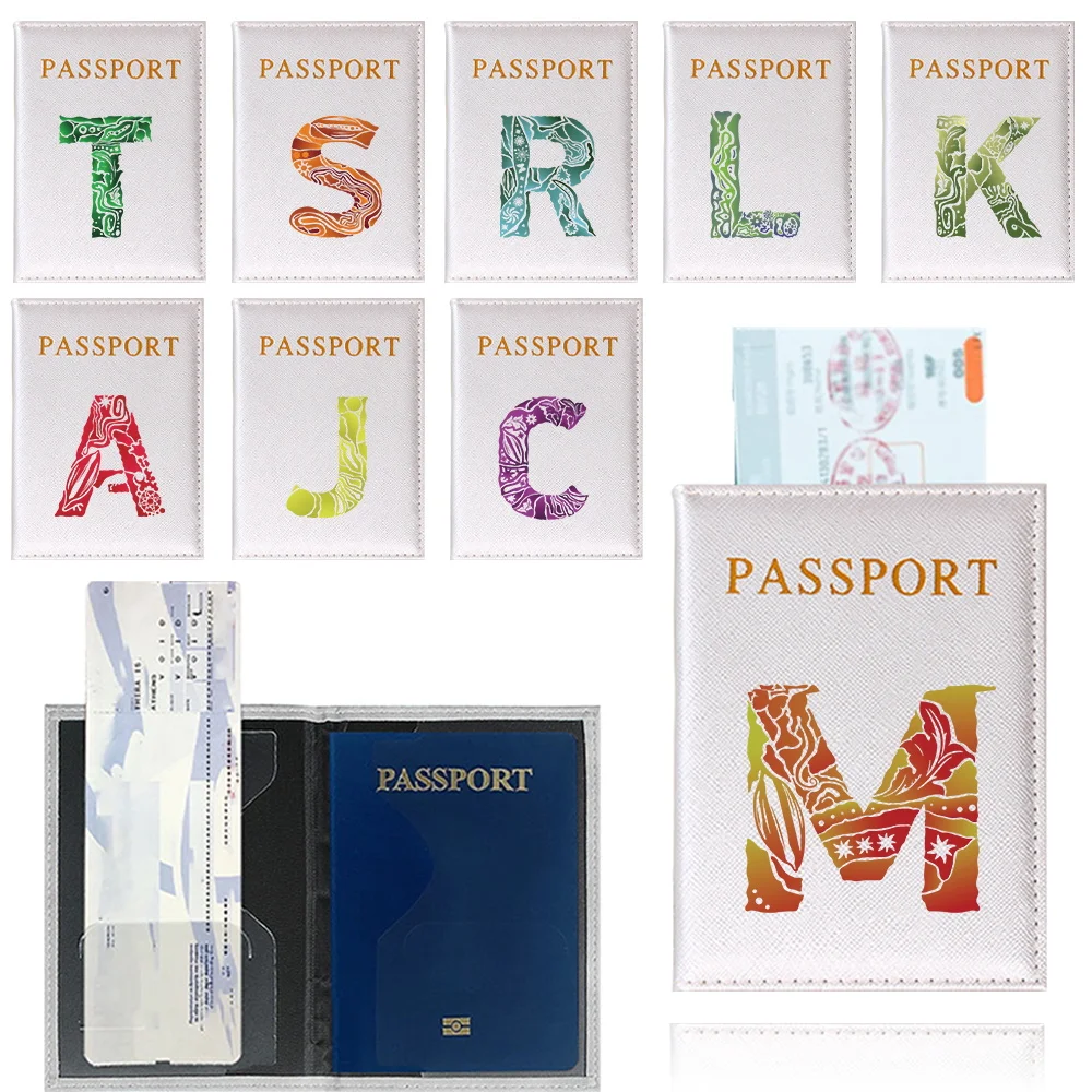 

Travel Passport Cover Credit Card Storage Case Fashion Waterproof Passport Cover Case for Unisex Engrave Image Letter Series