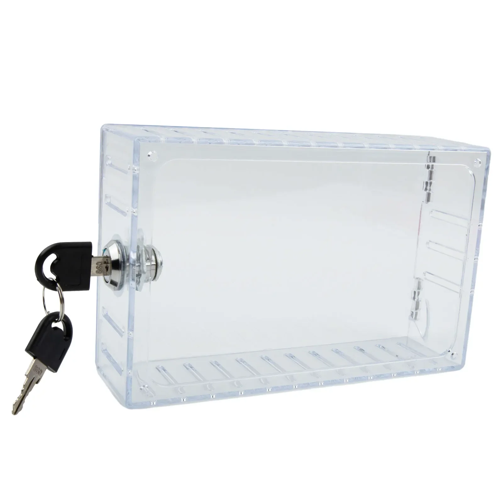 1pcs Brand New Convenient Homes Acrylic Box Lock Box Easy To Install High Quality PS Material 7.2*5 Inches Clear