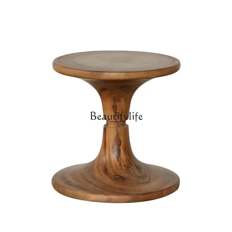 Solid Wood Side Table Complete Imported Hallway Creative Decoration Flower Stand Silent Style Bed & Breakfast Furniture