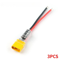 3PCS HappyModel 70mm XT30 Plug Pigtail Power Wire 100UF 16V Capacitor