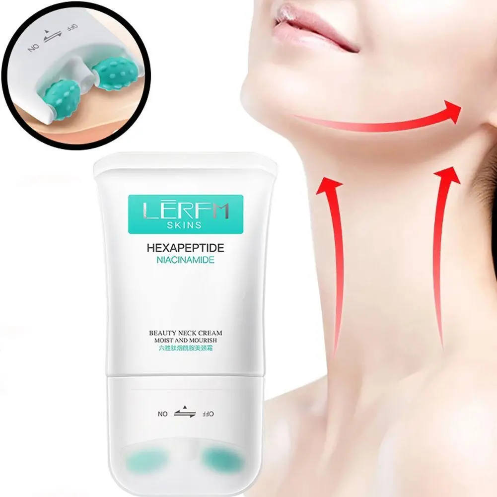 Sechs Peptide Roller Neck Creme Lifting Straffung Anti-Aging entfernen Falten feuchtigkeit spendende glatte pflegende Hals Hautpflege produkte