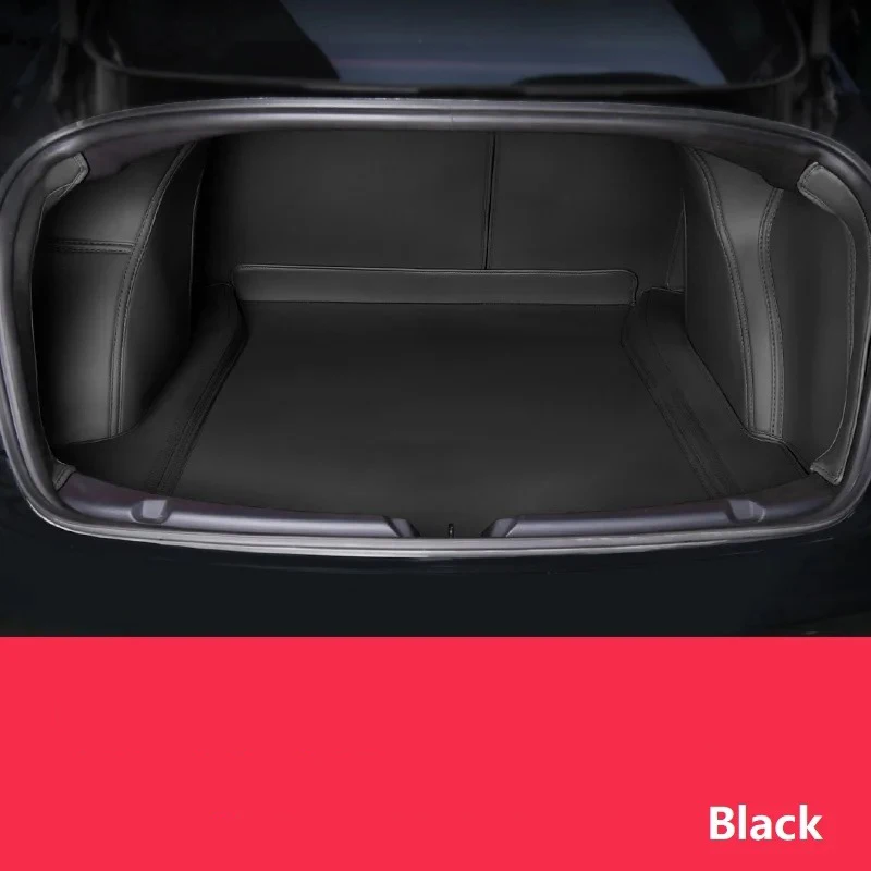 Custom Fit Trunk Mat Car Interior Accessories Durable Leather Carpet For Tesla Model 3 Model Y Four Colors Optional