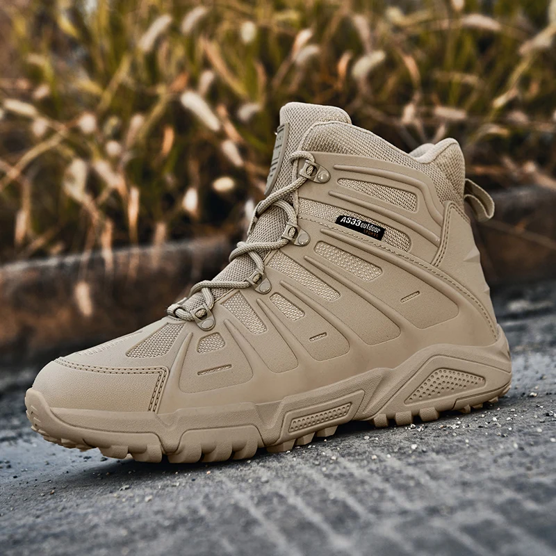 

Мужская обувь для скалолазания, противоскользящие уличные тактические боевые тренировочные ботинки, противоизносные быстродействующие кроссовки для пешего туризма, рыбалки и охоты