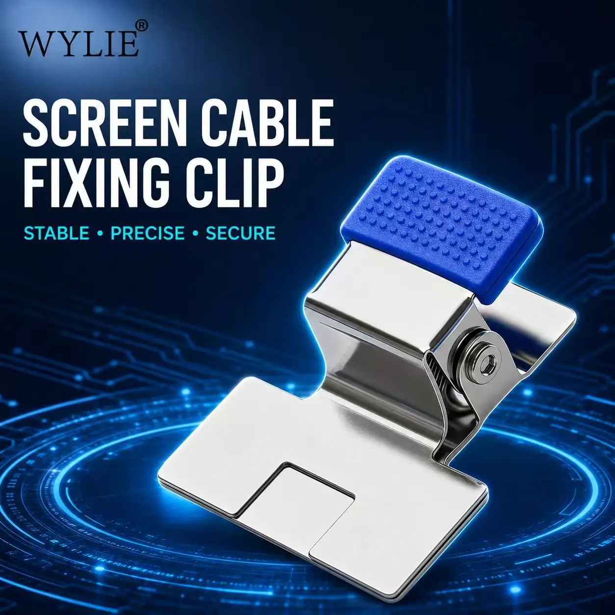WYLIE Screen Cable Fixing Clip Stainless Steel Flex Cable Holder Welding Auxiliary Clamp for Mobile Phone Display Repair Tool