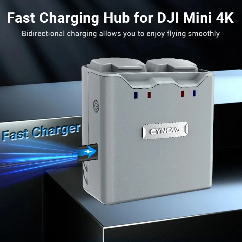 Für DJI Mini 4K Mini 2 SE Drone Batterie Zwei-weg Lade Hub Tragbare Schnelle Lade Fall Power Bank ladegerät Batterie Zubehör