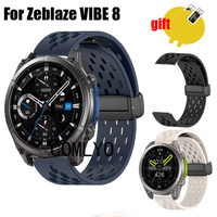 For Zeblaze VIBE 8 Smart Watch Strap Wristband Silicone Sports Folding buckle Women Men Band Screen protector Film
