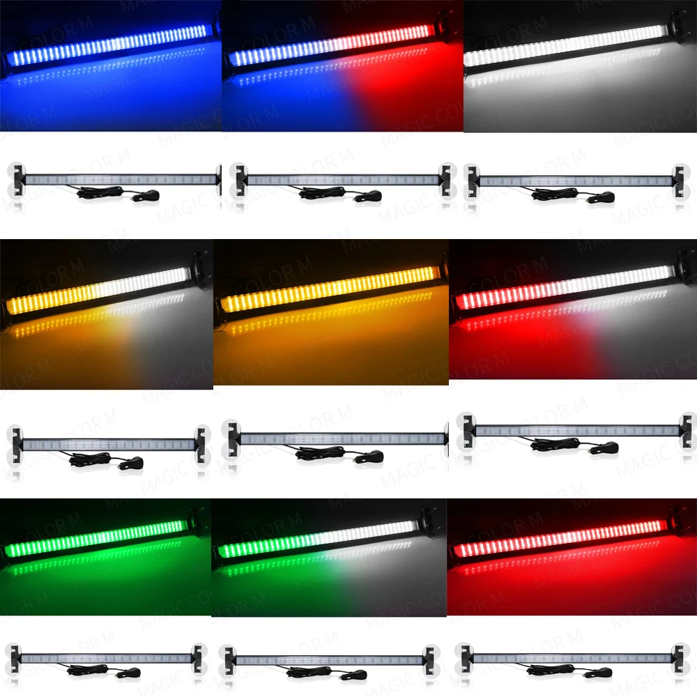 80 LED Strobe Light For Auto Traffic Advisor Light Bar 12V Red Blue Emergency Signal Lamps Windshield Flashlight Car Accessories