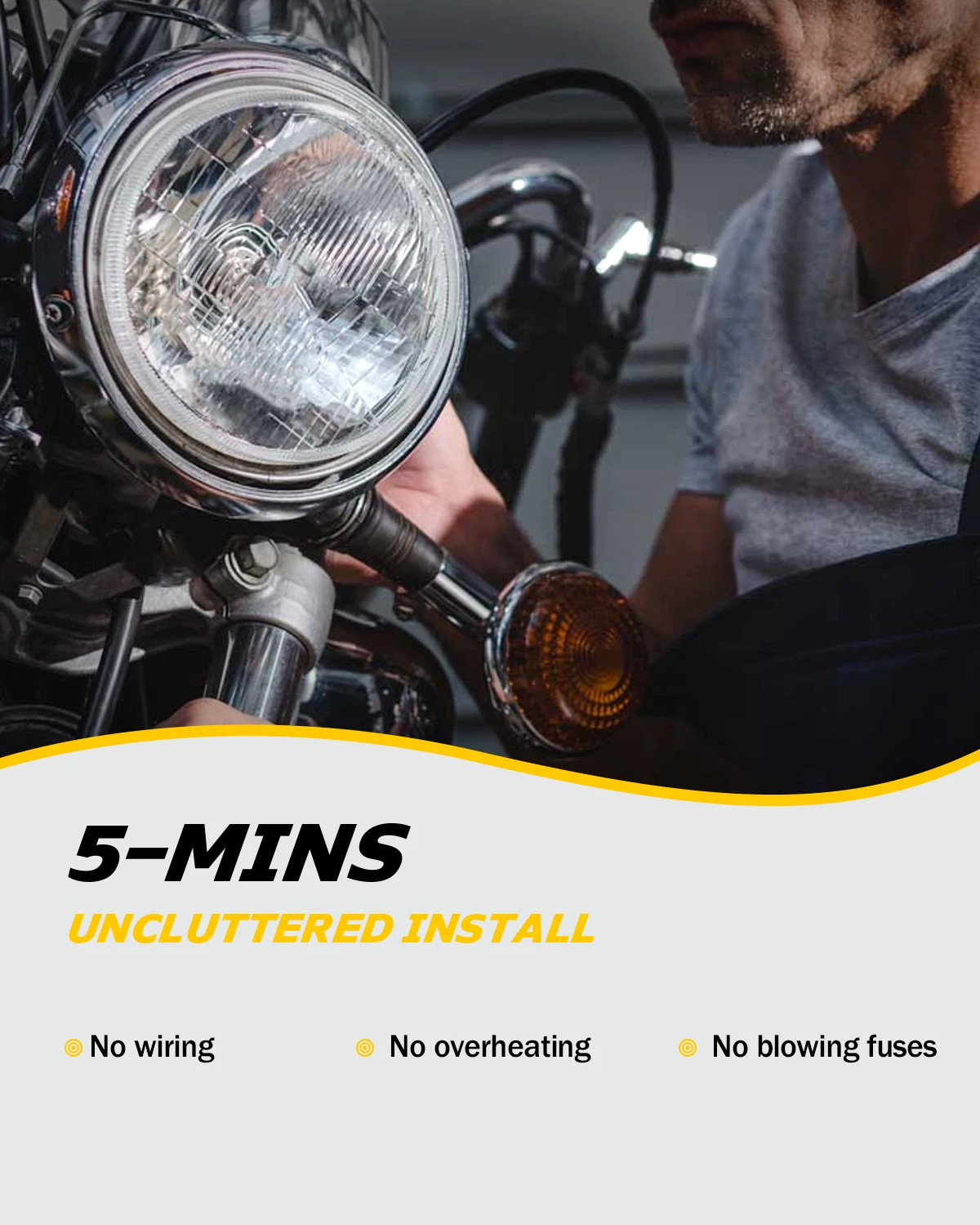 Novsight Newest N57 H4 LED Motorcycle Light 6500K Super Bright 25W 5000LM High/Low Beam Mini LED Headlight Plug&Play IP68 1 PC