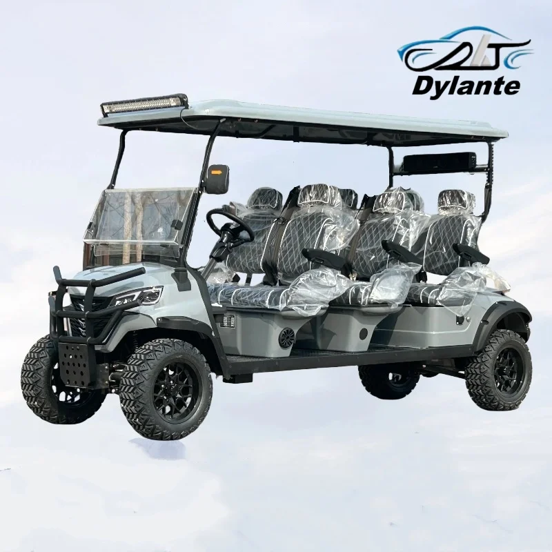 6-местный высокоскоростной электрический мини-карт для взрослых, питание от аккумулятора, питание от солнечной панели мощностью 150 Вт, 8-местный прицел, клубный автомобиль 6-местный высокоскоростной электрический мини-карт для взрослых, питание от аккумулятора, питание от солнечной панели мощностью 150 Вт, 8-местный прицел, клубный автомобиль