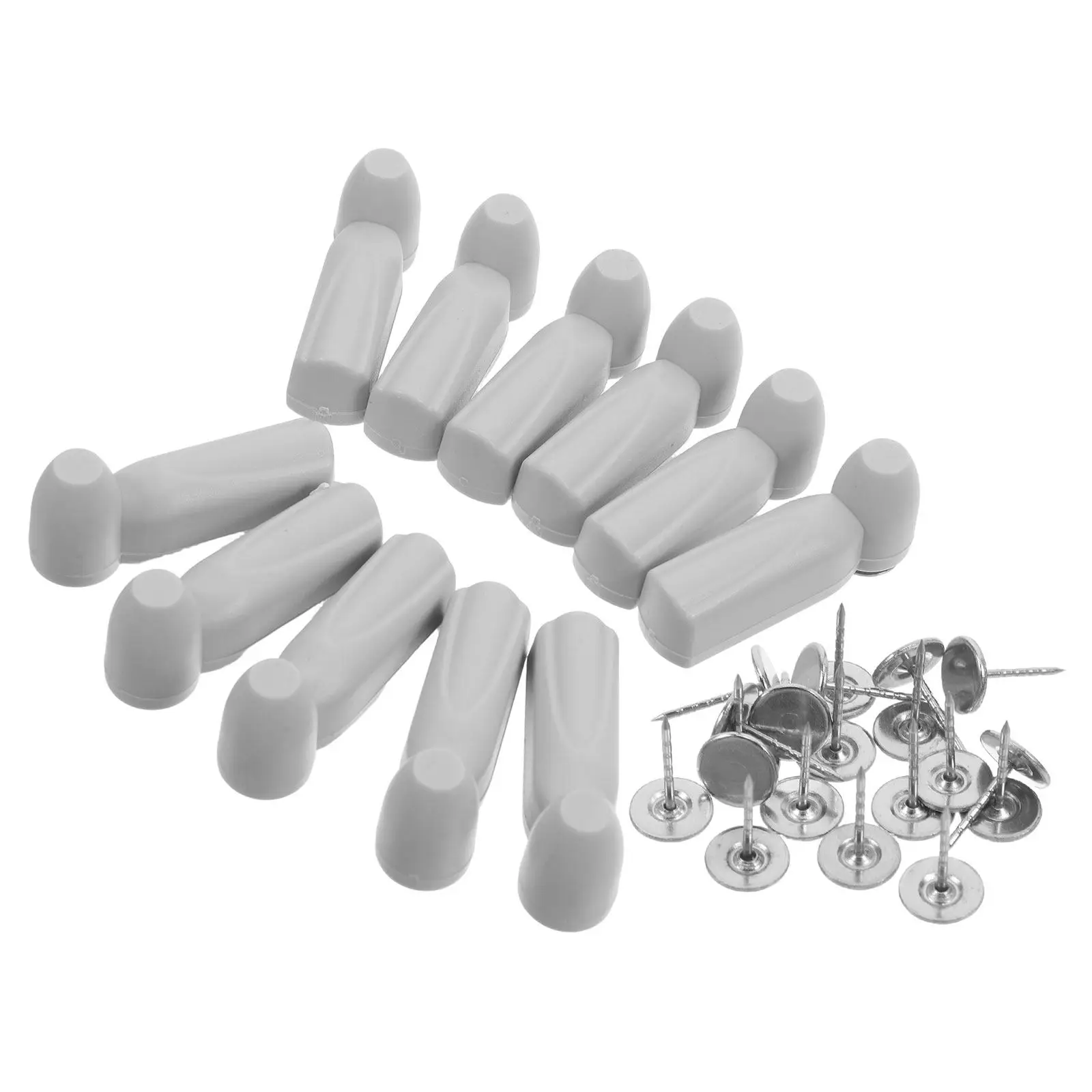 

40Pcs Sound Magnetic Anti-Theft Clothing Tags Light Gray Reusable Magnetic Lock Hard Tags for Retail Apparel Footwear Headwear