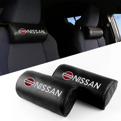 Carbon Fiber Headrest Car Seat Neck Protect Pillow Head Cushion For Nissan Nismo Tiida Teana GTR  Juke Note Versa Almera X-Trail