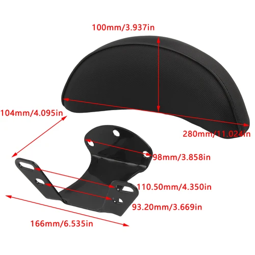 Imagen 2 del producto Respaldo para motocicleta, parte trasera Universal para Harley, Honda, Suzuki, Kawasaki, Yamaha, piezas de modificación para bicicleta eléctrica