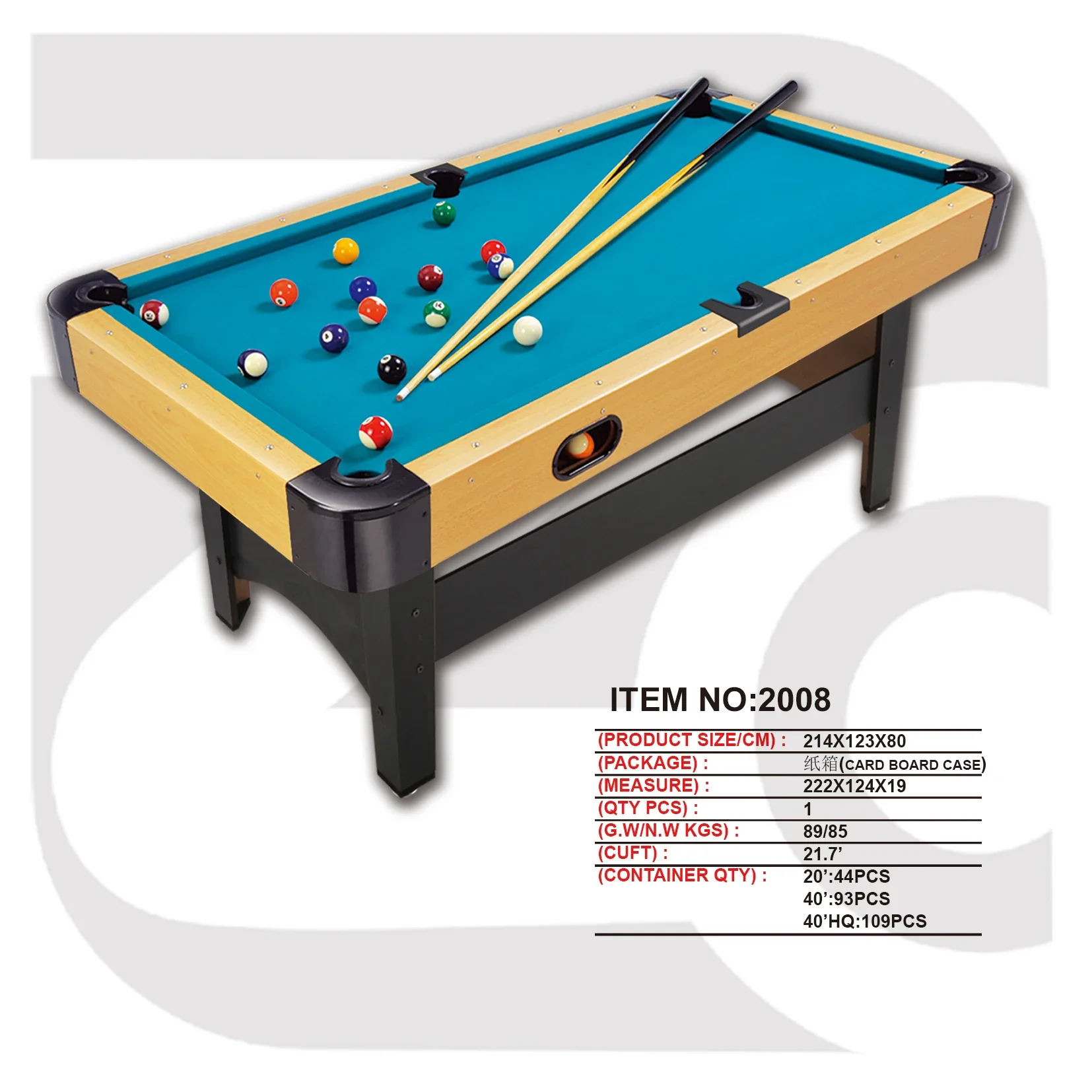 2024 Hot Sales Cheap Price Game 7ft 8 Wood Commercial Coin operated Pool Billiard Table With Ball Return System