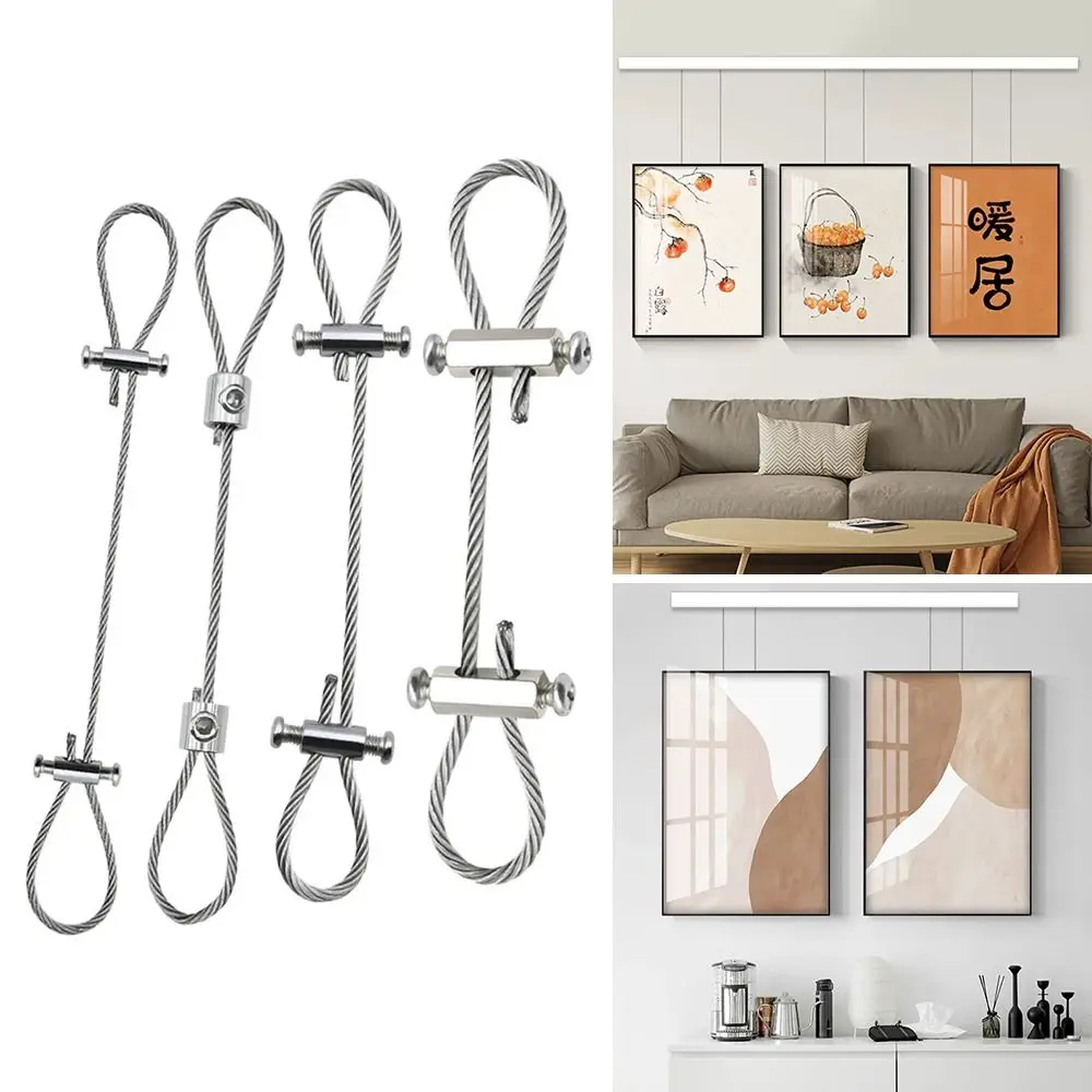 Stainless Steel Wire Rope Adjustable 1.5/2/3/4mm Suspension Lanyard With Locking Retractable Fastening Light Fixture Hanging
