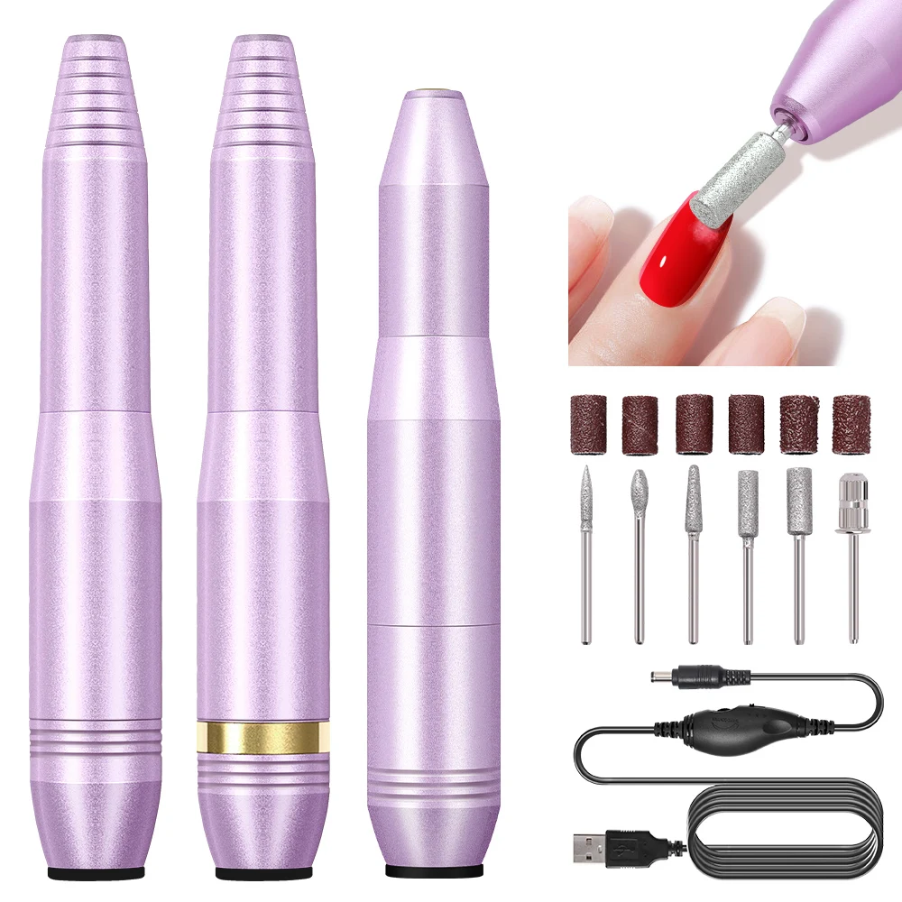 LINMANDA 20000RPM New Luxury Electric Metal Nail Drill Machine Professional Electric Nail File Set Gel Polish Remover Tools