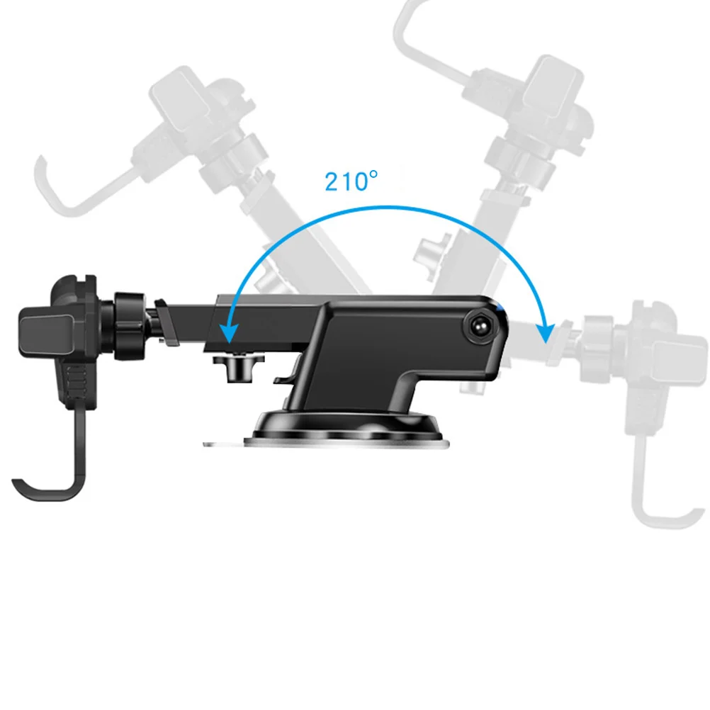 

Автомобильный кронштейн для телефона Автомобильный держатель для телефона 2-в-1 Вращающийся на 360 градусов Выдвижной Прочный присоска Компактный дизайн Прочный ПК Abs