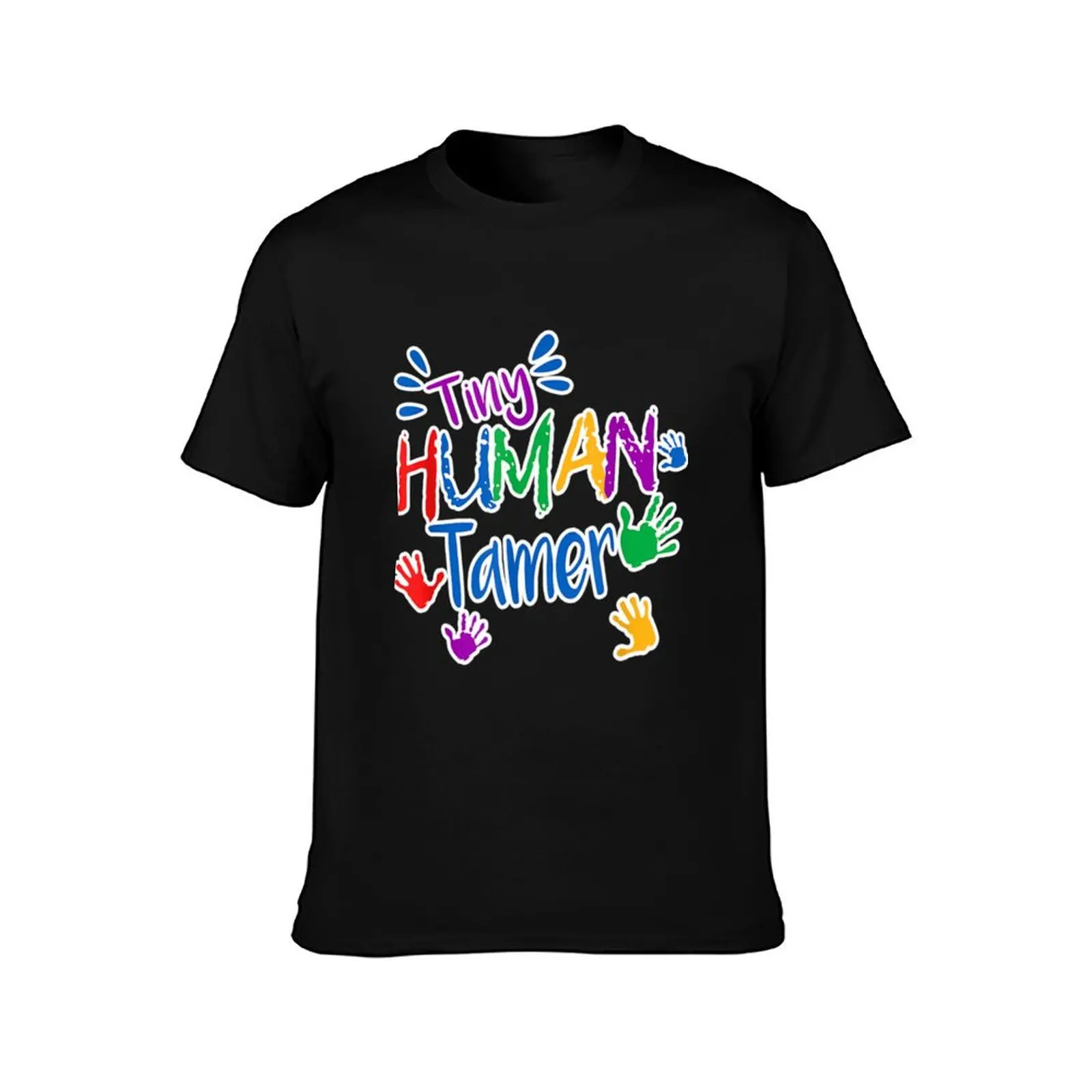 Funny Tiny Human Tamer Daycare Provider Shirt Teacher Gift T-Shirt Fitness Training Breathable Tee T-Shirt