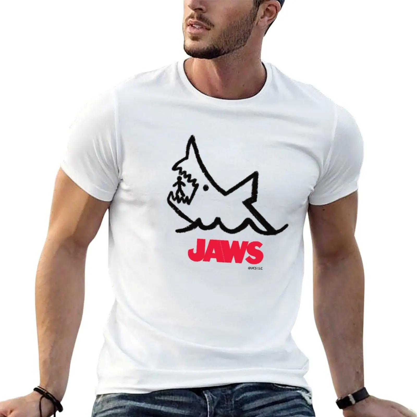 

Jaws the movie vintage jaws drawing jaw vintage sharks T-Shirt t shirts designer t shirts cotton 100% T-Shirt