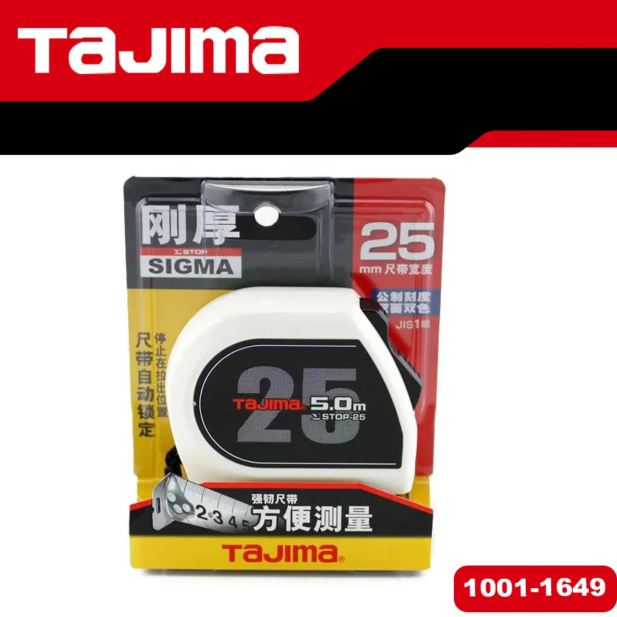 Cinta métrica autoenrollable TAJIMA de 5.5m x 25mm, herramienta de alta precisión 1001-1649 1001-1899 1001-1900