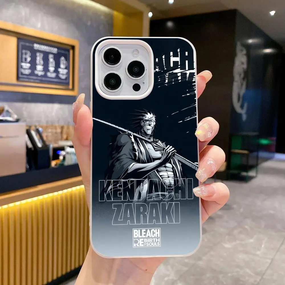 

Kenpachi Zaraki Jelly Double layer White Mobile Phone Case for iPhone 17 16 15 14 13 12 11 Air Pro Max Plus Protective