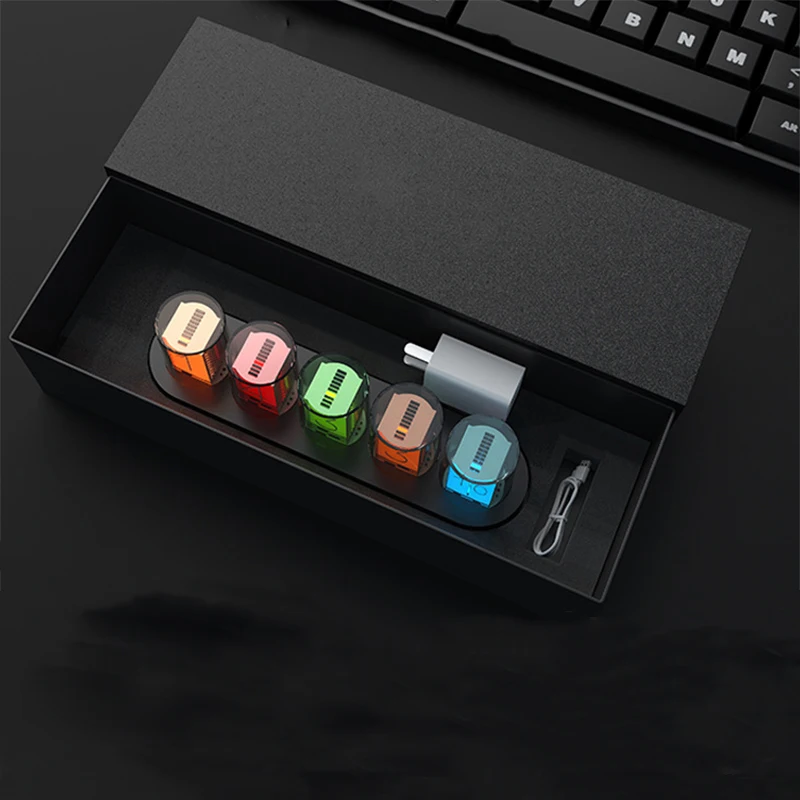 Wholesale Hot Style Nixie Tube Smart Alarm Wireless Charger Digital Voice Control Electronic RGB Clock