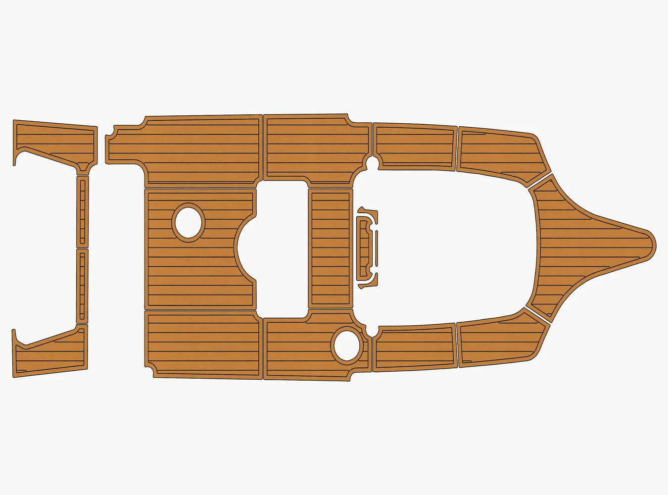 

2009-2010 Pursuit Center Console C 250 1/4" 6mm EVA foam Non-Slip PVC Teak Decking marine Mat aqua carpet Marine Floor