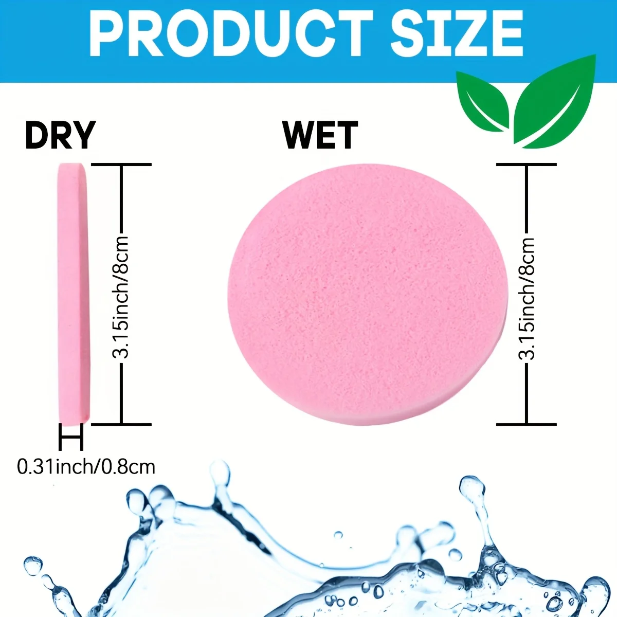 اسفنجات الوجه - 240 قطعة - اسفنجات الوجه المضغوطة لغسل الوجه، وسادات إسفنجية لأقنعة التقشير وإزالة المكياج. #5