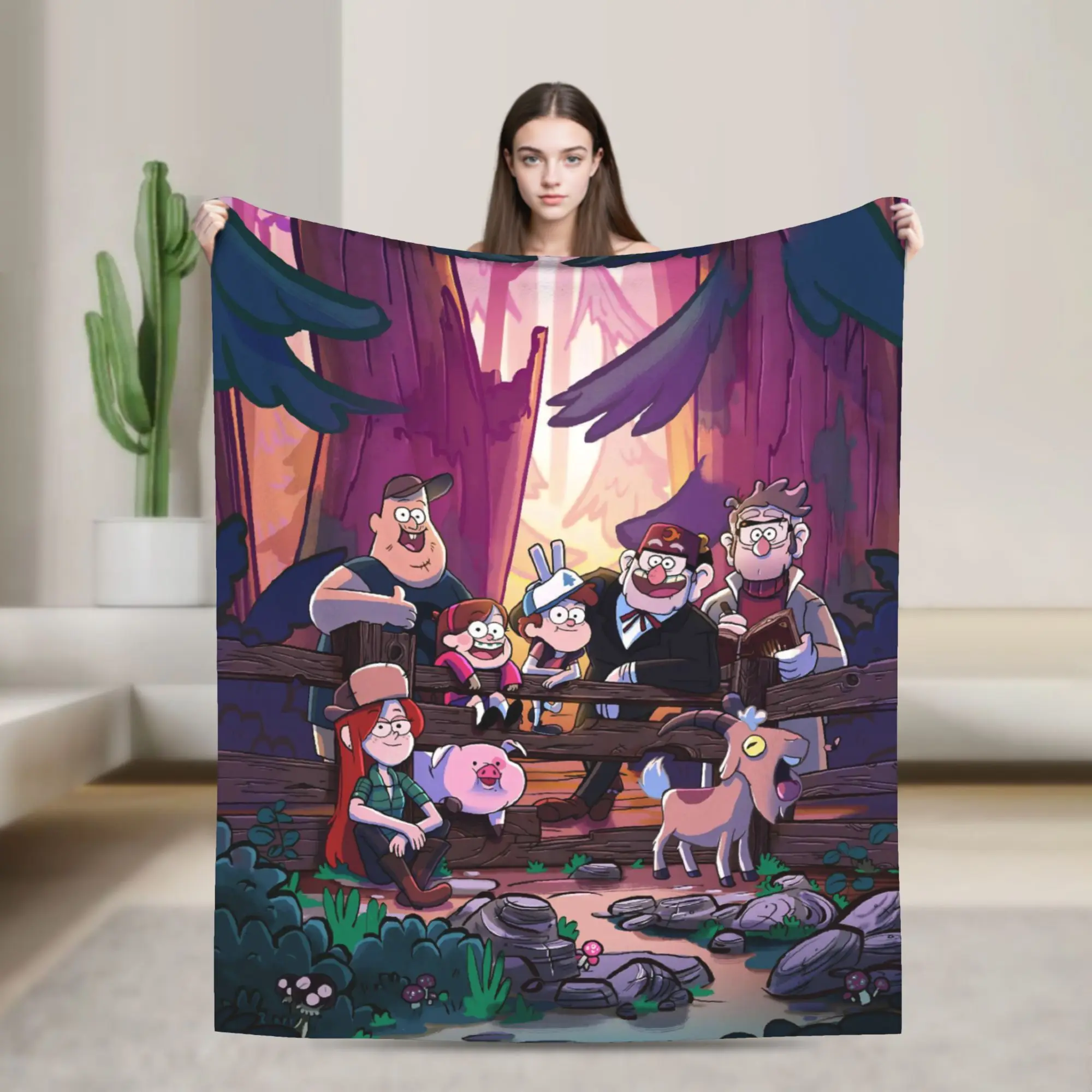 Super Soft G-Gravity Falls Throw Blanket Premium Flannel Fleece Lightweight  Bed Blanket Cozy Plush Blankets All Season Use