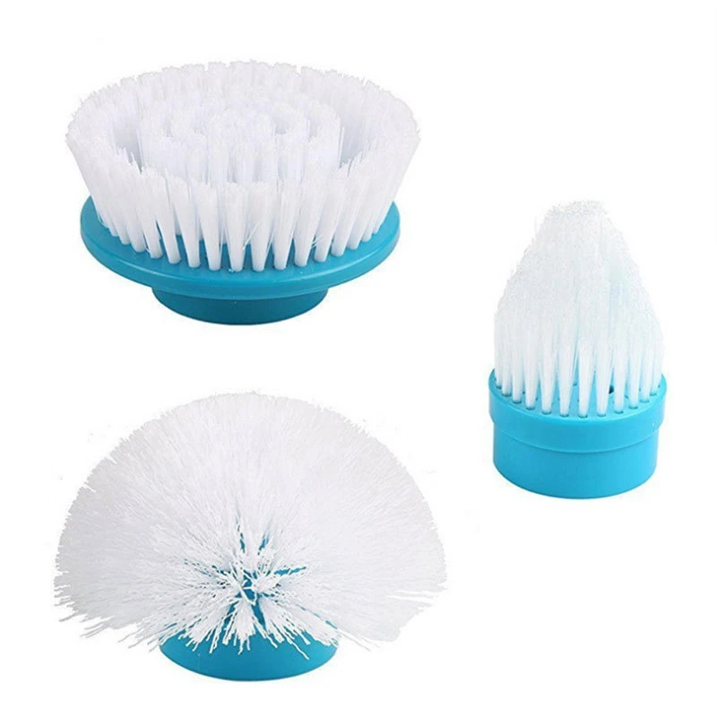 3Pcs Electric Cleaning Brush Heads Tile Bathroom Kitchen Multi-Purpose Uses Turbo Scrub Replaceable Brush Head Set