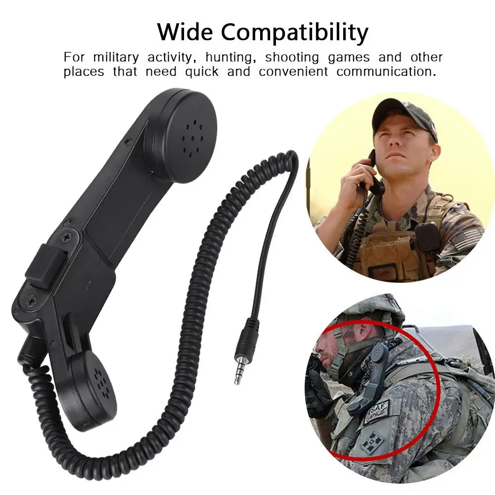 Universal 3.5mm Retro Handheld Phone Receiver with HiFi Speaker Mic - Classic Telephone Earphone