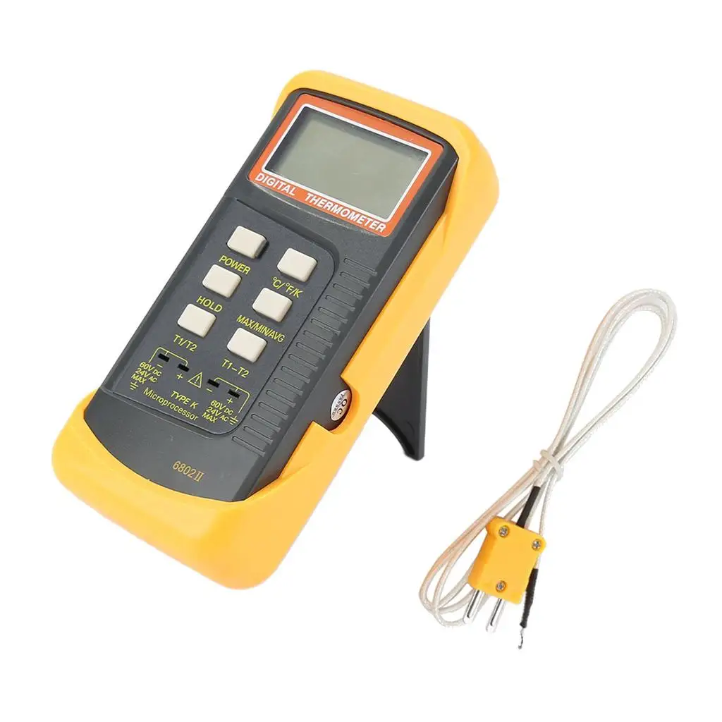 K-Type Digital Thermocouple Thermometer 2 Channel Sensor Probe -50C to 1300C