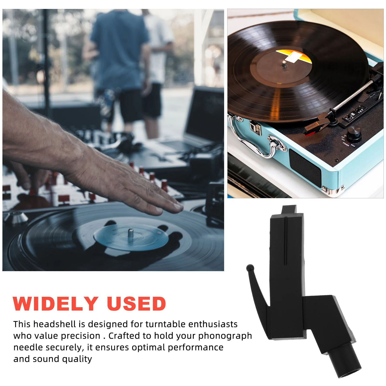 Turntable Headshell Plastic Durable Replacement Phonograph Needle Repair Vinyl Player Part Stable Rack Accessory